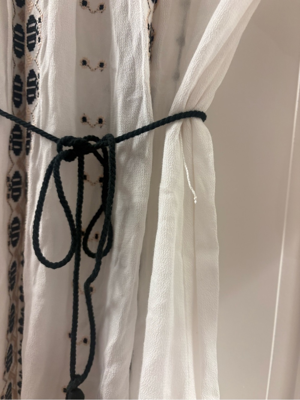 Ark & Co White Mini Dress with Black Embroidery - Picture 2 of 5